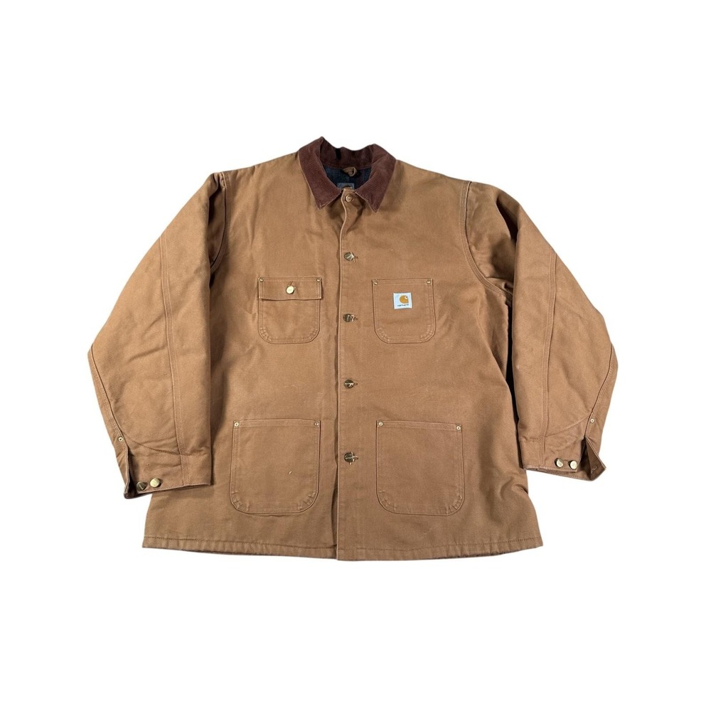Carhartt Chore‎ Coat Jacket Mens 2XL Tall Brown Blanket Lined Canvas Workwear